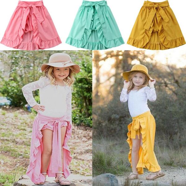 

skirts pudcoco girl skirt 1t-6t kids baby shorts pants ruffle hemlines beach casual outfits