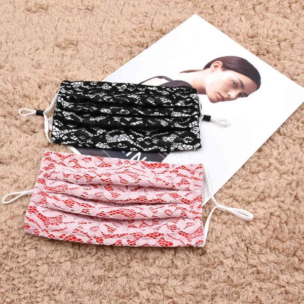 

summer thin lace double layer women's breathable outdoor sunscreen mask