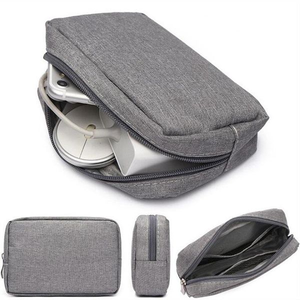 

storage bags multi-function portable power source bag travel digital zipper accessories charger data cable usb organizer