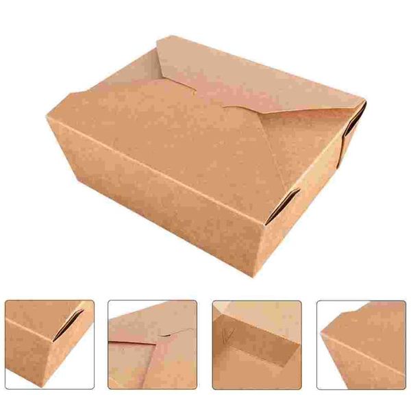 

gift wrap 30pcs food takeaway boxes simple salad disposable paper (khaki)