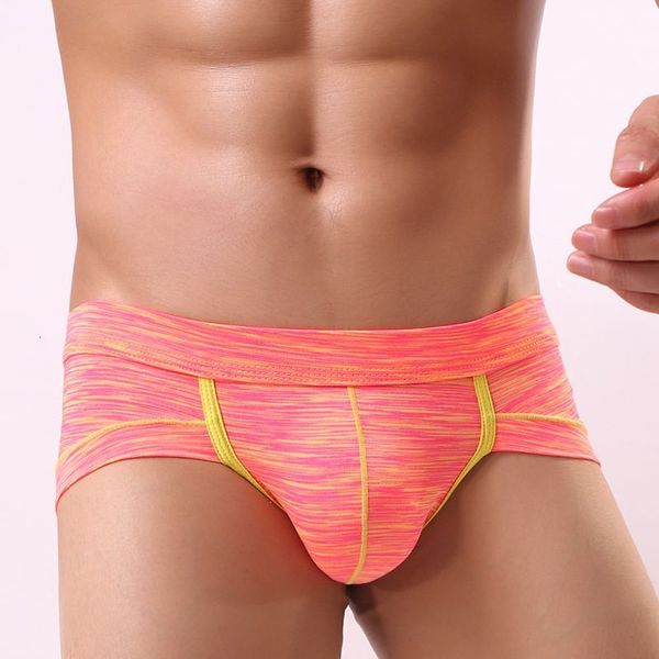 

soutong new style men's low waist briefs men's personality tight u convex fashion nylon colored underwear, Black;white