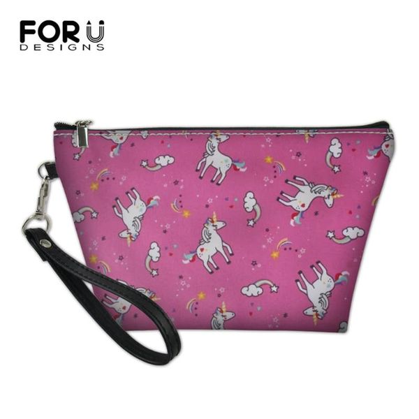 

female cosmetics bag little horse pattern cute makeup beautycian case organizer fashion cartoon travel cosmetic bags & cases