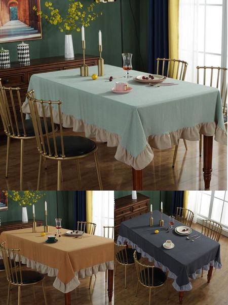 

table cloth cotton linen lotus lace tablecloth rectangular cover manteles de mesa wedding coffee dining cloths