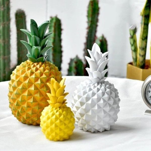 

decorative objects & figurines m/l1piece nordic style resin pineapple model ornament home decoration living room restaurant wine cabinet
