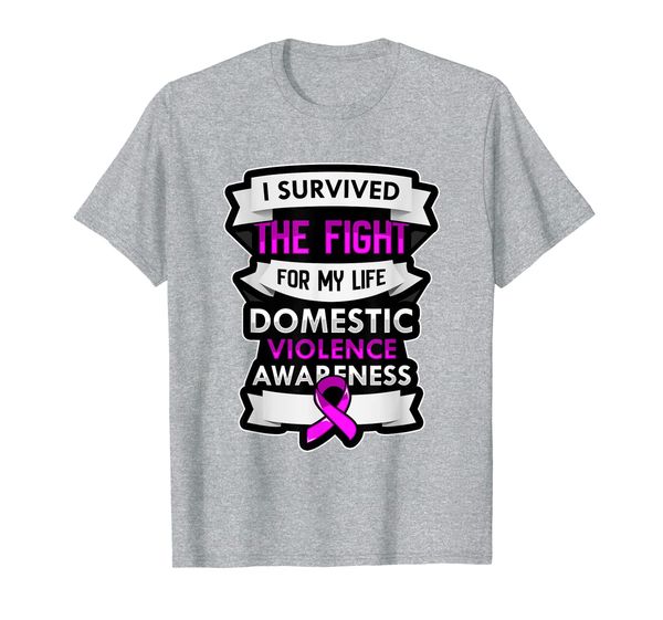 

domestic violence survivor tshirt abuse support fighter life, White;black