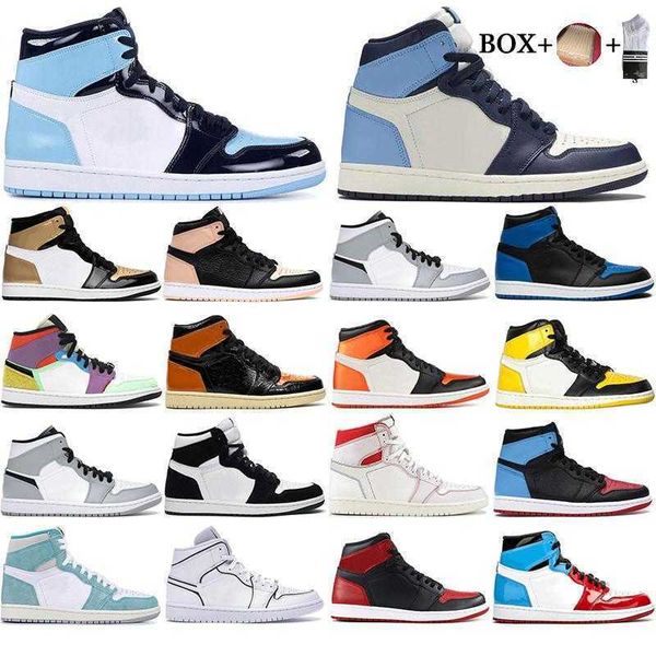 

with box jumpman mens 1 high og basketball shoes 1s banned homage to home chameleon 3 unc orange sports sneakers