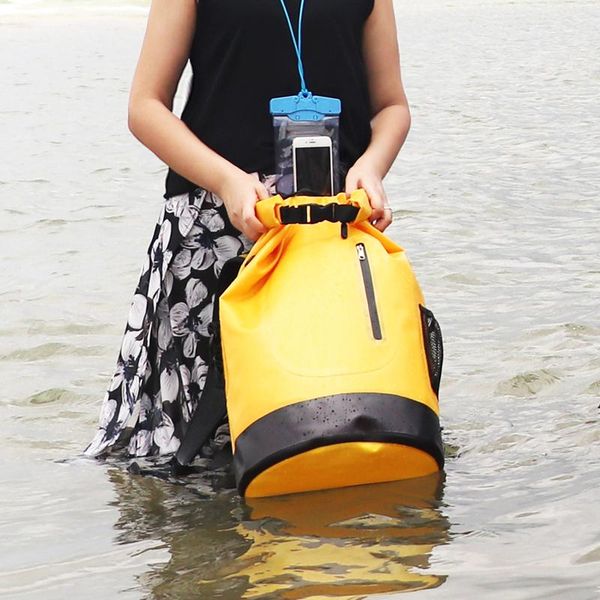 

outdoor bags large waterproof bag backpack professional swimming rafting storage dry with adjustable strap hook drifting diving