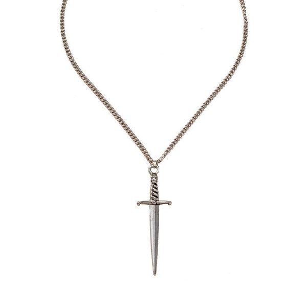 

chokers ins rhodium chain cross sword love heart punk hip-hop rock pendant choker necklaces trendy korean fashion women party jewelry, Golden;silver