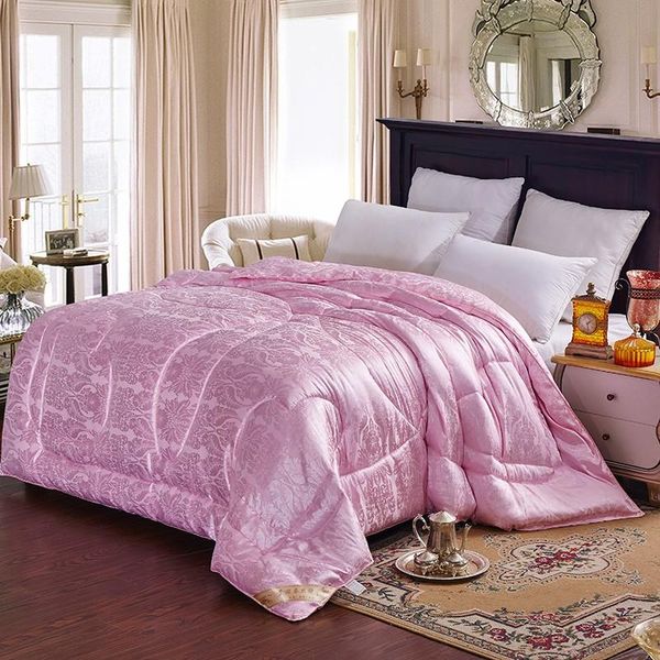 

comforters & sets 2cf 100% mulberry silk comforter for super king size winter/summer blanket filler white/red color quilt/duvet/blanket