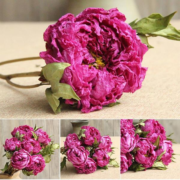 

decorative flowers & wreaths peony dried rose red diy hand-dried scented candles materials home living room garden decoration tsh shop