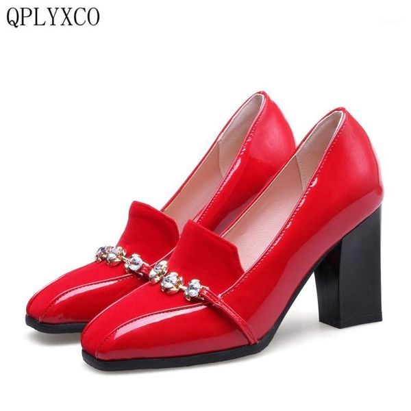 

super big small size 31-50 patent leather pumps shoes women high heels classics party wedding dance t712 dress1, Black