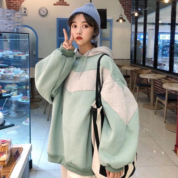 

plush and thickened spring autumn 2021 fashion oversized sweatshirt hoodie hoodies for teen girls women's & sweatshirts, Black