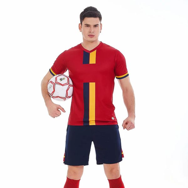 

selling soccer jerseys custom printed number name and team logo graphic full kit men football shirt 42#2001, Black