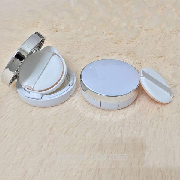 

white plastic foundation storage case, cc/bb cream dispensing sponge box, portable travel women beauty tool, 2sets/lot10ssts/lot bottles & j
