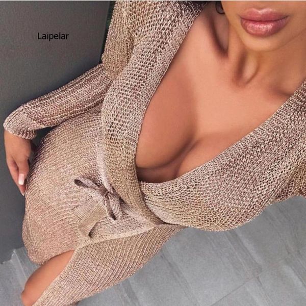 

casual dresses women ladies winter long sleeve loose knitted sweater jumper dress girding, Black;gray