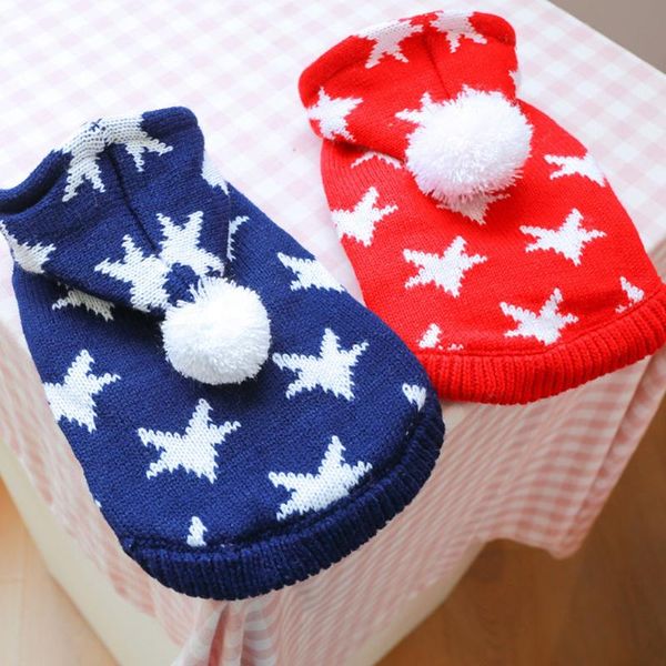 

dog apparel warm hooded sweater soft knitted puppy clothes winter pet sweatshirt coat for small medium dogs cats chihuahua teddy