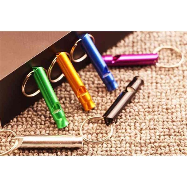 Metal Whistle Keychains Portátil Auto Defesa Chaveiros Anéis Titular Moda Chaveiro Correntes Acessórios Ao Ar Livre Camping Sobrevivência Ferramentas 612 K2