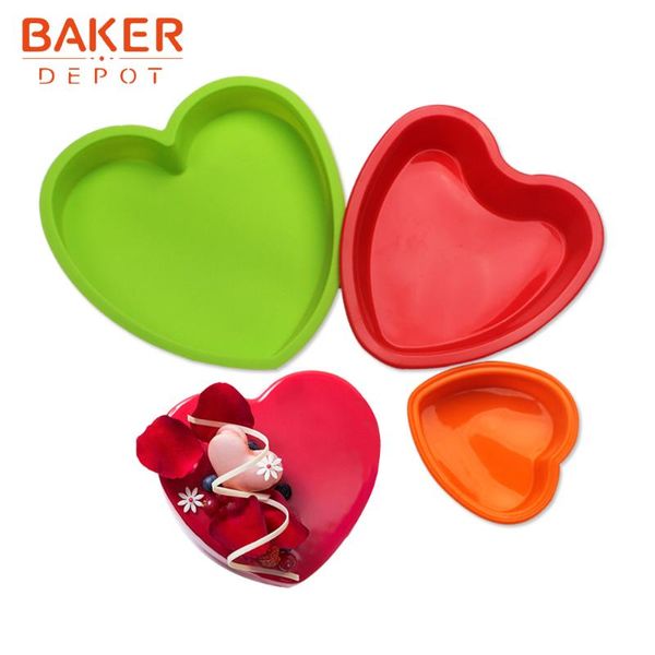 

baking moulds baker depot silicone mold for cake heart pastry form large cakes bread bakeware cupcake tool pizza pan diy birthday