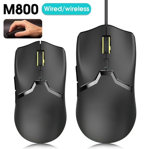 

mice wired and wireless gaming mouse rechargeable dual-mode fps ergonomics optics 12400 dpi rgb for pc lapgame work