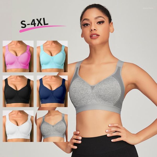 

yoga outfit 2021 large back sports underwear high intensity running fitness bra women's tube bralette for girls