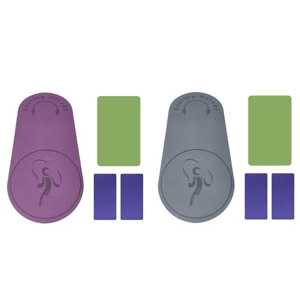 

accessories 4pcs/set tpe silent jump rope yoga mat high density mats aerobics skipping pad non-slip fitness cushion floor
