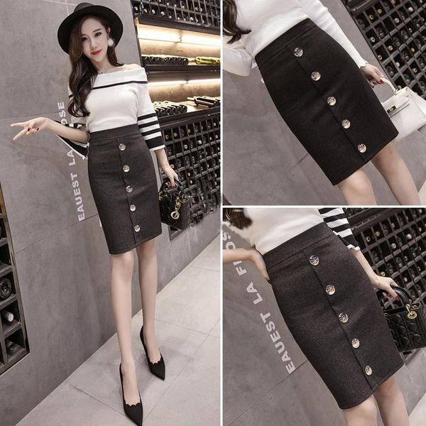 

skirts wholesale 2021 autumn winter selling women's fashion casual skirt g65, Black