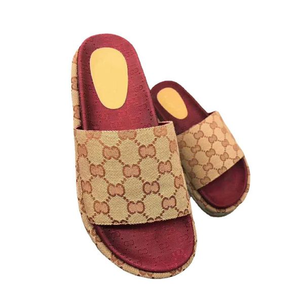 

flip flop lady shoes embroidery wedge sandals elevator shoe women slides size 34-43, Black