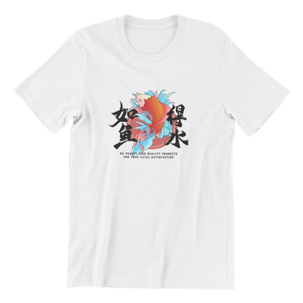 

men's t-shirts fish,water,artt-shirt for men summer 100%cotton short sleeve plus size vintage vogue style vaporwave2021, White;black