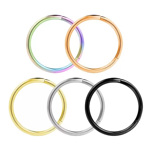 

stainless steel nose ring studs a variety of ear bone earrings rings hinged segment cartilage tragus helix lip piercing, Silver