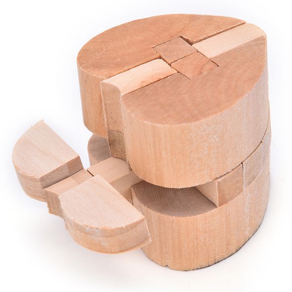 

Puzzles Brain Training Wooden Toys Love Heart Wooden Puzzle Educational Toys Kong Ming Luban Lock Toys Gift For Adult Children
