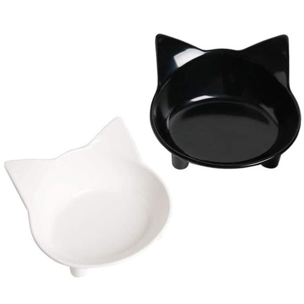 

cat bowl non-slip feeding pet dog puppies 2 pack bowls & feeders