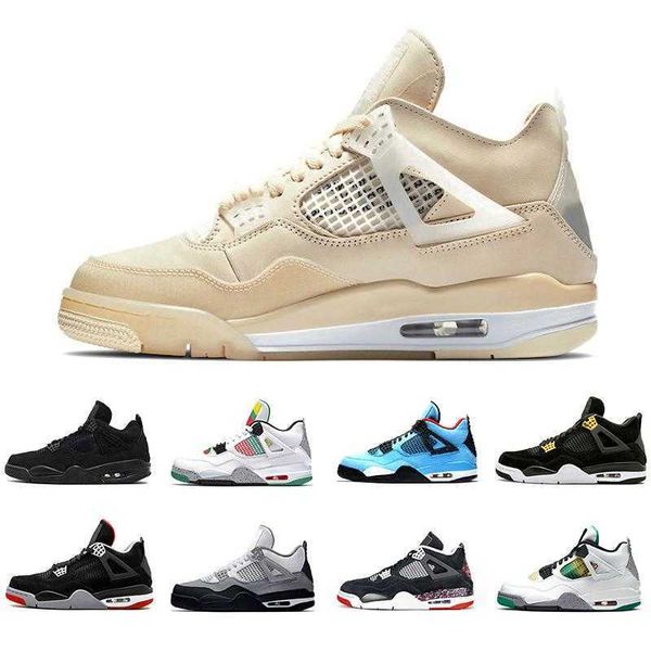 

jumpman neon sail 4 mens basketball shoes cactus jack metallic pack royalty black cat pure money white cement 4s men trainer sports sneakers