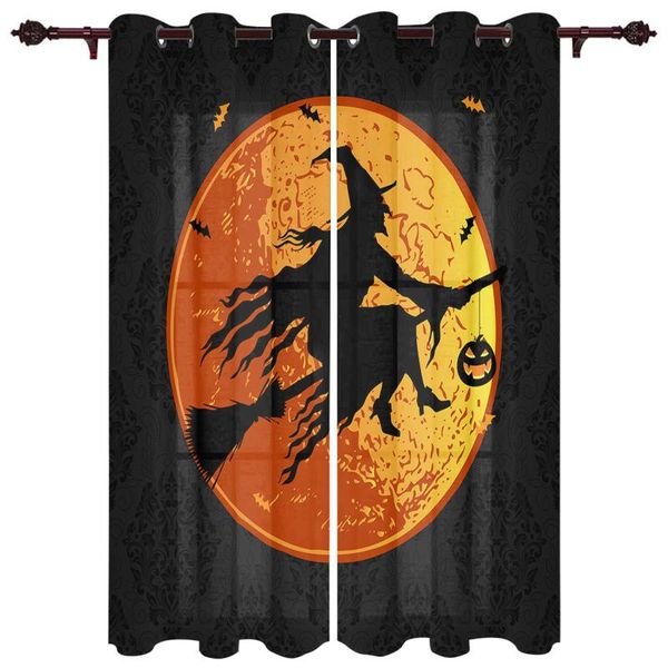 

curtain & drapes modern curtains halloween witch pumpkin bat baby room bedroom creative kitchen living terrace valance