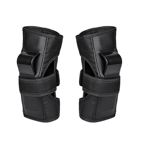 

1pair wrist guards with palms protection pads longboard skateboard protective gear for roller skating skiing anti-fall palm guar support, Black;red