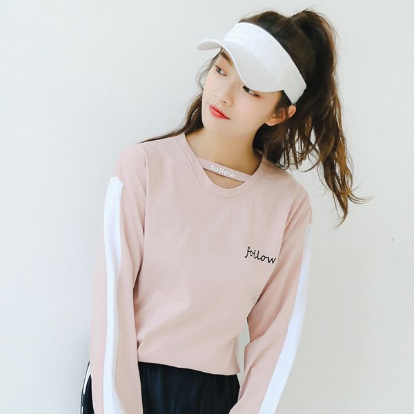 

long autumn women's t-shirts loose sweaters girl's printing, White