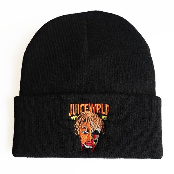 

beanies sale juice wrld embroidered knitted hat men's and women's autumn winter ski pullover hat wool, Blue;gray