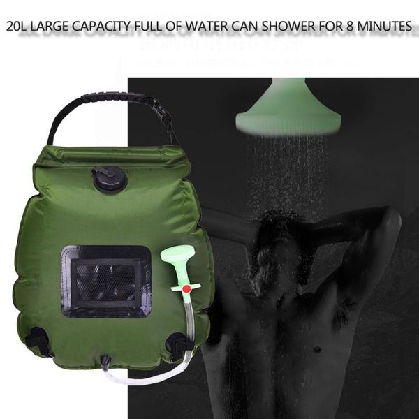 

shower bag foldable water outdoor solar hiking camping head portable heating bath storage bags