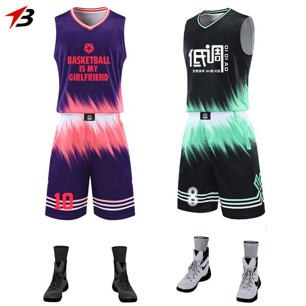 

tracksuit sport suit and children's basketball men's breathable vest lettering sportswear training jersey match, Gray