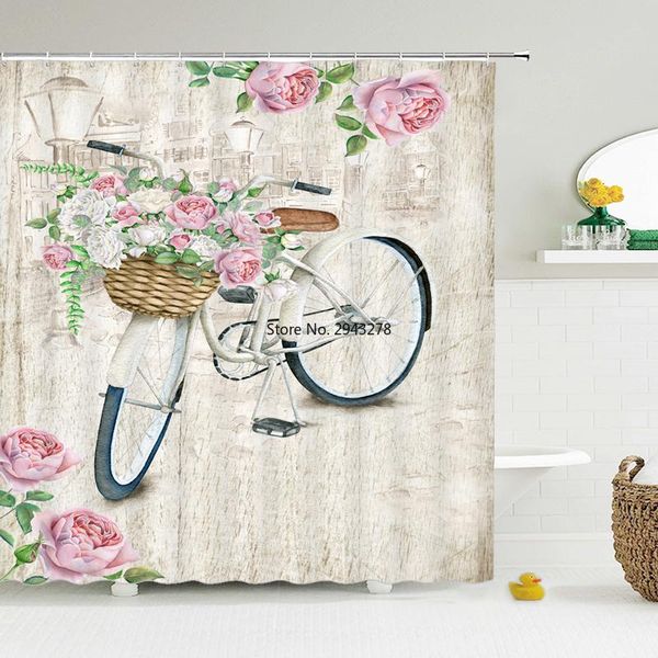 

shower curtains 3d printed old retro curtain waterproof europe america bathroom polyester fabric home bath 180x200cm