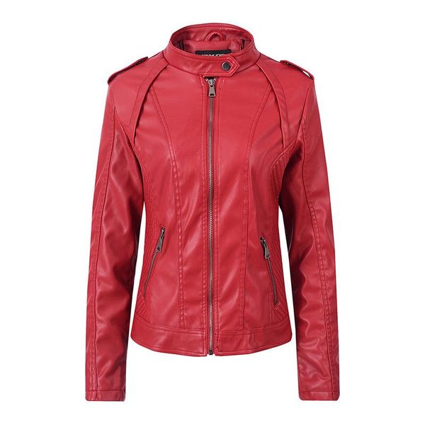 

women's leather & faux fashion winter pu jacket women basic hooded jackets black bodycon motorcycle coats