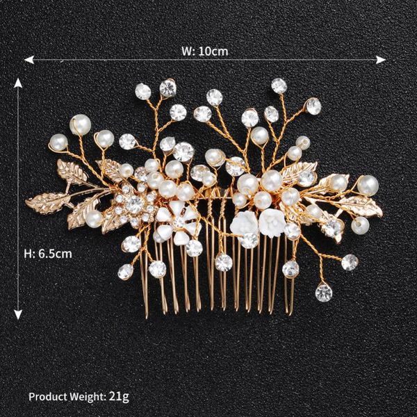 

hair clips & barrettes bridal wedding pearl combs women ornaments headwear headpiece, Golden;silver