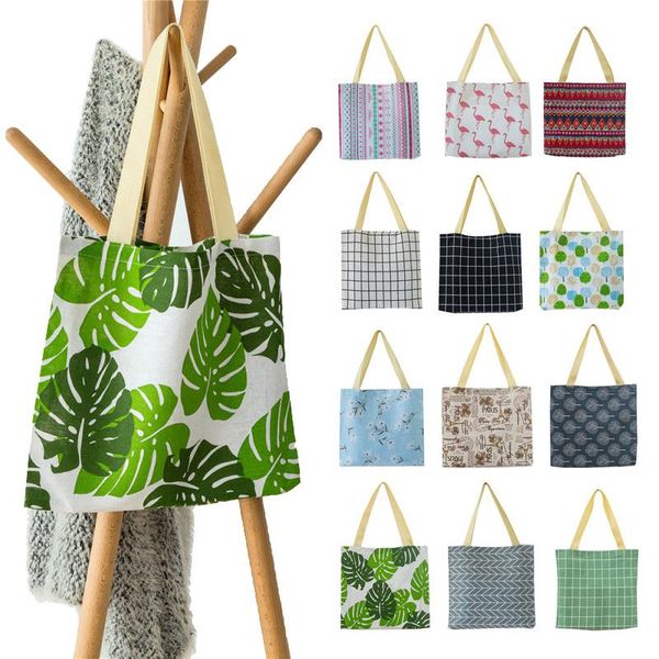 

storage bags fashion ladies canvas bag girls casual shoulder cotton linen environmental shopping backpack