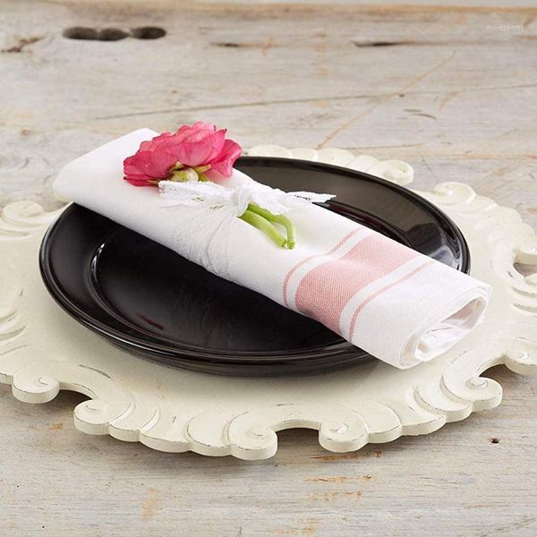 

2pcs table-cloth kitchen bistro stripe napkins 100% cotton fabric napkin blue or pink dinner cloth towel for home table1