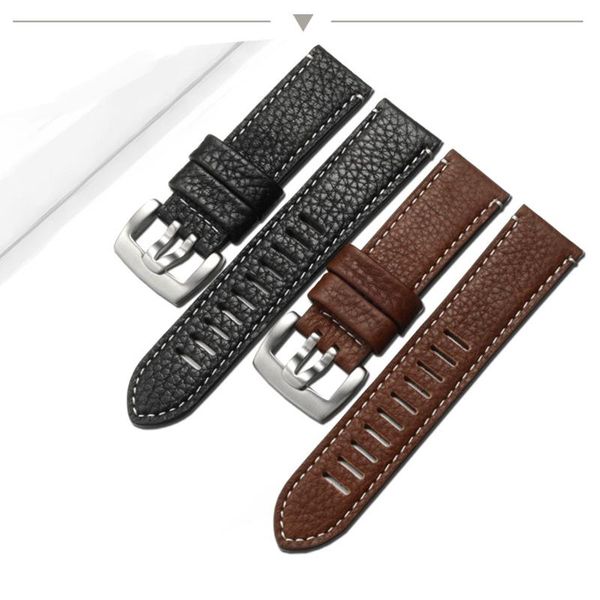 

watch bands accessories leather strap for lumei 1861 1807 1809 1927 buckle 23mm men's black outdoor sports, Black;brown