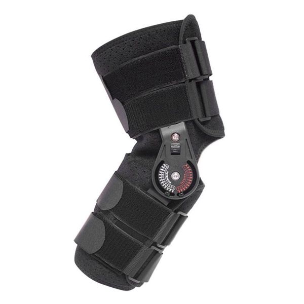 

sports knee brace dial adjustable angle skin-friendly and breathable elbow & pads, Black;gray