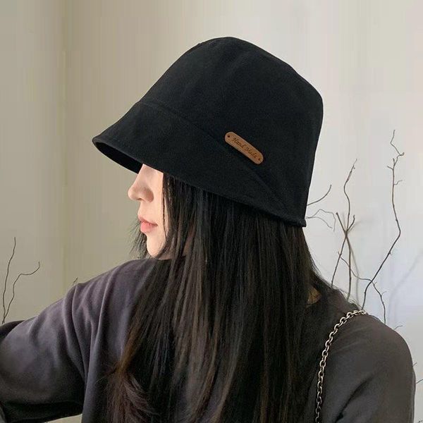 

wide brim hats japanese style fisherman hat spring summer all-match solid color retro female ins sun protection practical sunshade headwear, Blue;gray
