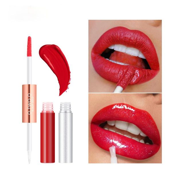

lip gloss 2 in 1 matte liquid lipstick glitter long beauty lasting waterproof cosmetic keep 24 hours makeup lipgloss
