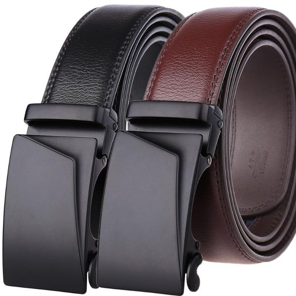

belts male designer automatic buckle cowhide leather men's belt luxury men ceinture homme ly236-21726-1, Black;brown