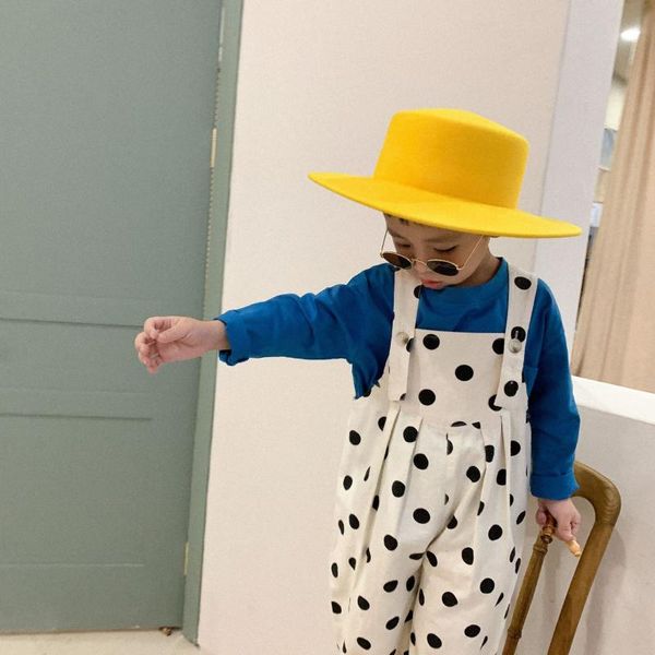 

spring baby girls pants boys loose overalls kids casual all-match suspender trousers children clothing bib jumpsuits, Blue