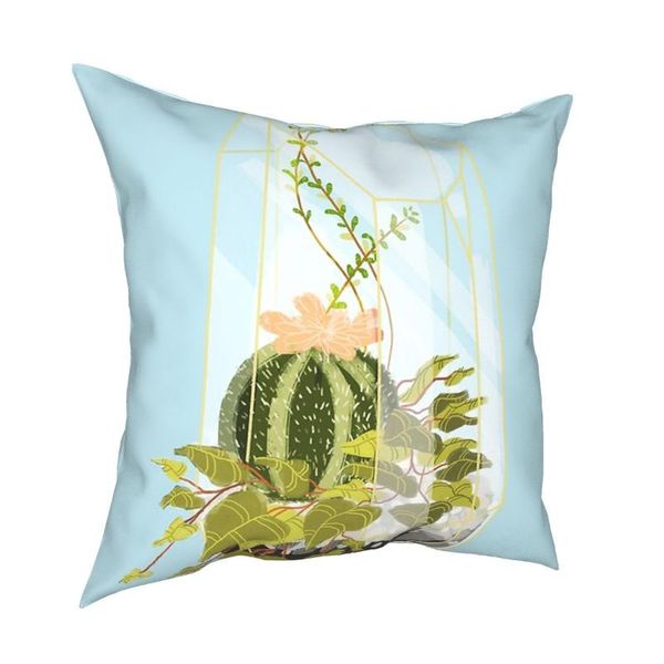 

blue terrarium cushions for sofa 45*45cm pillowcase decorative throw pillows cover floor pillow home case